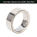 Miniatyrbild 4 av 8: Smart Health Ring Fitness Tracker Bluetooth för sömnövervakning Blodsyrespårning Vattentät Uppladdningsbar Silver