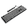 Pikkukuva 5 / 8: Retro Langallinen Pelimekaaninen Näppäimistö Key Click 104 Näppäimellä Sekalaiset Valot Ergonomisen Muotoilun Musta