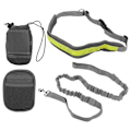 Miniatyrbilde 3 av 8: Hundtrening Midjebelt Justerbart Refleks Elastisk Handsfree Hundsele for Løping Gå Vandring Grå