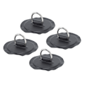 Miniatyrbillede 3 af 8: 4 stk D-ringplaster PVC rund form stærk rustfrit stål D-ringpude til bådflåde Paddle Board Sort