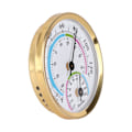 Miniatyrbild 8 av 8: Minipekare Typ Termometer Hygrometer Inomhustemperatur Luftfuktighetsmätare Monitormätare TH103C Guld Skal Färg Framsida