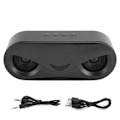Pikkukuva 1 / 8: Kannettava langaton Bluetooth-kaksoiskautin LED-valolla, basso-stereo kaiutin U-levylle, musta