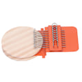 Miniatyrbilde 2 av 8: 10 kroker Mini vevstol Hjemmelaget liten vevstol med 6,5 cm treplate for håndverk DIY veving oransje