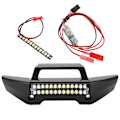 Miniatyrbillede 2 af 8: RC aluminiumlegering forreste kofanger med LED-lys til Traxxas MAXX 89076 1/10 RC bil