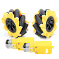 Pikkukuva 6 / 8: Mecanum-pyörät TT-vaihtomoottorille Älykäs robottiauto Osien tarvikkeet DIY-leluosat 80 mm