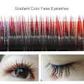 Miniatyrbilde 4 av 5: Gradient Farge Skjønnhet 3D Løspåhengsvipper Tette Vipper Forlengelse Makeup Verktøy 12mm