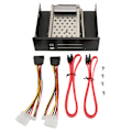 Miniatyrbild 1 av 8: 2,5 tum internt hårddiskhölje Dual Bay SATA II-gränssnitt 7 mm till 9,5 mm hårddisk tjocklek Hårddisk mobil rackbur