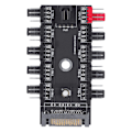 Miniatyrbillede 3 af 8: SATA Interface Fan Hub 10-vejs Fanhastighedsregulator 4-bens Computertilbehør 12V