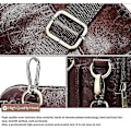 Miniatyrbild 4 av 5: Läder axelväska för mobiltelefon med bältesklämma - Herrresväska för resor, crossbody, messenger, för 6,5\" telefon - Kaffeebrun