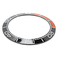Pikkukuva 7 / 8: Kellokehyksen Insert 41,5 mm Keramiikka Kellokehyksen Rengas Korjausvarusteet Kellosepille Musta Pohja ja Oranssi