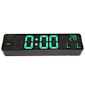 Miniatyrbillede 6 af 8: Digital vækkeur 10in 12/24H Temperaturdisplay Batteridrevet Lydløs Grøn Baggrundsbelyst LED-ur til Kontor i Soveværelset