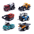 Pikkukuva 1 / 7: 6 kpl Mini Rakennusajoneuvot Automallit Leikkikalut Lapsille Seos Kaivinkone Kuorma-auto Autot Sarja Lahja Lapsille