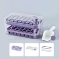 Miniatyrbild 7 av 8: Iskubbricka Dubbellager 64st Ice Maker Box Hem Press Easy Release Ice Frys Förvaringsbox Lila