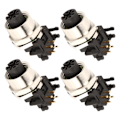 Miniatyrbilde 6 av 8: 4 stk Elektrisk Aviation Socket Connector M12 5-polet Aluminiumlegering Vanntett for Bobil Båt