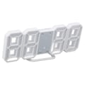 Miniatyrbild 8 av 8: 3D LED digital klocka Tid Temperaturdisplay Nattljus Larmfunktion Vit 3D digital klocka för hem fjärrkontroll version