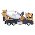 Miniatyrbillede 2 af 8: 1:32 skala betonmixer lastbil legetøj 360 grader roterende legering konstruktion lastbil model legetøj med simulering sandsten