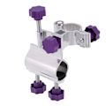 Miniatyrbillede 1 af 8: Slidstærkt fiskespind i aluminiumlegering Stangholder Stol Clamp Bracket Tackletilbehør (lilla)