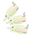Miniatyrbillede 3 af 8: 3 stk. pailletkonvertering Blød kunstig simulering Slangehoved lokkemad fiskegrej 3#