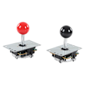 Miniatyrbillede 8 af 8: 2-Spillers Arcade Spil DIY Kit med USB Computer Joystick Kredsløbskort Gamepad 30 Kassette Knapper Rød Sort