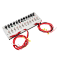 Miniatyrbild 2 av 8: DC 12‑24V 12-gängs vippbrytarpanel Dash Mount Toggle ON Off Switch Panel för racerbilar Lastbilar Yachts Fartyg