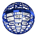 Miniatyrbillede 3 af 8: Flyvende Bold Legetøj Farverigt Lys USB Opladning Intelligent Sensor Plast Roterende Flyvende Bold Globe Blå