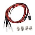 Pikkukuva 7 / 8: 5 kpl RC-auton LED-valokitti 5 mm punaiset LED-helmet Traxxasille, Hsp:lle, Redcatille, Axial Scx10:lle, D90:lle, Hpi RC-autoille