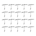 Miniatyrbillede 1 af 8: 20 stk T-formet Lysende Fiske-Swivel 3-vejs Connector Krydslinje Rullende Swivel med Perler 8x10 #