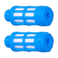 Miniatyrbillede 3 af 8: Pneumatisk støjdæmper i plast Luftledning Flow Control Udstødningsstøjdæmper Kompressor Fitting Blue50Pcs PSU-01