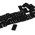 Miniatyrbild 5 av 8: 28st/set Trä Domino Block Brädspel Bärbart Resebord Spel Domino Leksaker För Barn Utbildningsleksaker för barn