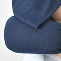 Miniatyrbillede 8 af 8: Hættetrøje Rejsekudde Hætte Nakkekudde Justerbar Ergonomisk Rejse Nakkekudde til Flyvemaskine Flyvning Nakkestøtte Søvn U-Form Mørkeblå
