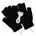 Miniatyrbilde 1 av 4: Oppvarmede USB-hansker for vinterarbeid - Termisk håndvarmer (Full og halv finger)
