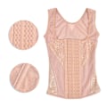 Miniatyrbillede 6 af 8: Kvinders Midje Træningskorset Vægttab Mavekontrol Vest Body Shaper Cincher Linned Hudfarve M