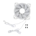 Miniatyrbild 1 av 8: RGB-fodral Fläkt 12 cm 4-stift PWM 3-stift ARGB RGB Bakgrundsbelyst 9 fläktblad Starkt luftflöde Supertyst PC-fläkt för PC Desktop Chassi