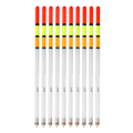 Miniatyrbilde 1 av 8: 10 stk Holdbare Plast Fiskeflytere Bobber Stick Tube Multifunksjonelle Fiskefôr Agner Tilbehørsett (3,0 hvit)