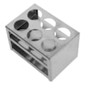 Miniatyrbillede 5 af 8: Reagensglas Holder 304 Rustfrit Stål 6 Huller 3 Lag Laboratoriestativ til 32 mm Rør