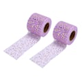 Pikkukuva 2 / 7: 2 kpl Glitter Tyllirullia, kiiltävä ulkonäkö, helppo käyttää, riittävä määrä, neljä väriä, verkkomainen kangas tylli DIY-sisustukseen, Amarantti