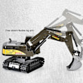 Miniatyrbild 6 av 8: Fjärrkontroll Grävmaskin Leksak Byggfordon RC Traktor Lastbilar Leksaker Presenter för pojkar Flickor Barn