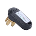 Miniatyrbillede 5 af 8: 50A 125V/250V RV Kredsløbsanalysator Bærbar Strømtester Stikkontakt med LED Lysindikator til Rejsetrailere