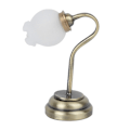 Miniatyrbillede 3 af 8: 1:12 Dukkehuss Miniatyr Blomformet Bordlampe LED-bordlampe Møbelmodel Legetøj Blomformet Lampskærm