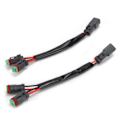 Miniatyrbilde 7 av 8: 2 stk LED arbeidslys stikkontakt ledningsnett 2-leder 2-pin hann til hunn universal for bil