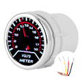 Miniatyrbild 7 av 8: Universal Volt Meter Pointer Voltmeter Spänningsmätare 52mm Bilinstrument