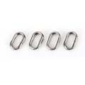 Miniatyrbilde 3 av 8: 100 stk rustfritt stål ovale splittringer Svingbar Snap fiskeutstyr kobling (6x10mm)