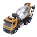 Miniatyrbillede 6 af 8: 1:32 skala betonmixer lastbil legetøj 360 grader roterende legering konstruktion lastbil model legetøj med simulering sandsten
