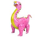Miniatyrbillede 4 af 8: Dinosaur Ballon Kit Aluminiumfolie 93cm Oppustelig Søde Dyr til Fødselsdagsfest Dekoration Pink