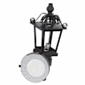 Miniatyrbillede 5 af 8: Skala 1:12 Dukkehuss Vægslampe Sort Simuleret Miniature LED Vægslampe Dukkehuss Havedekoration