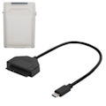 Pikkukuva 7 / 8: TypeC SATA -sovitin 2.5 tuuman USB 3.0 10G SSD HDD -kiintolevyn kaapelin suojakotelo (harmaa)