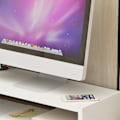 Miniatyrbild 2 av 5: Monitorstativ Riser Ergonomisk Dator Monitor Riser Stand Extra lagringsutrymme Desktop Notebook Förhöjd bas Varm vit