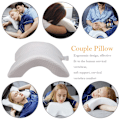 Miniatyrbillede 6 af 7: Bueformet Memory Foam Sovepude Cervikal Pude med Hul Design Armstøtte