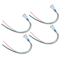Miniatyrbilde 7 av 8: 4 sett forkoblede runde LED-lamper Vanntette 2-fargeindikatorer Felles katode 10 mm 3-6V (rød og grønn)