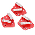 Miniatyrbillede 4 af 8: 3 stk diamantslibesten trapesbetonkslibning 6-huls lige tænder rød 30#
